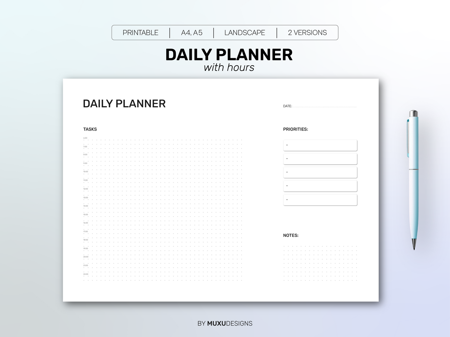 Daily Planner - Hourly