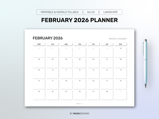 February Planner 2026
