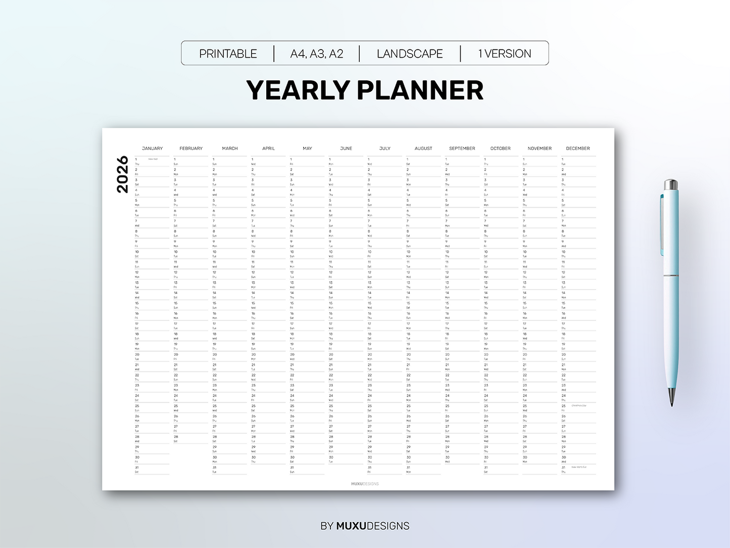 2026 Yearly Planner